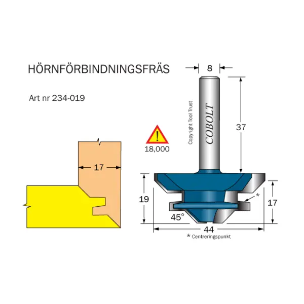 Hörnfogfräs Expressleverans